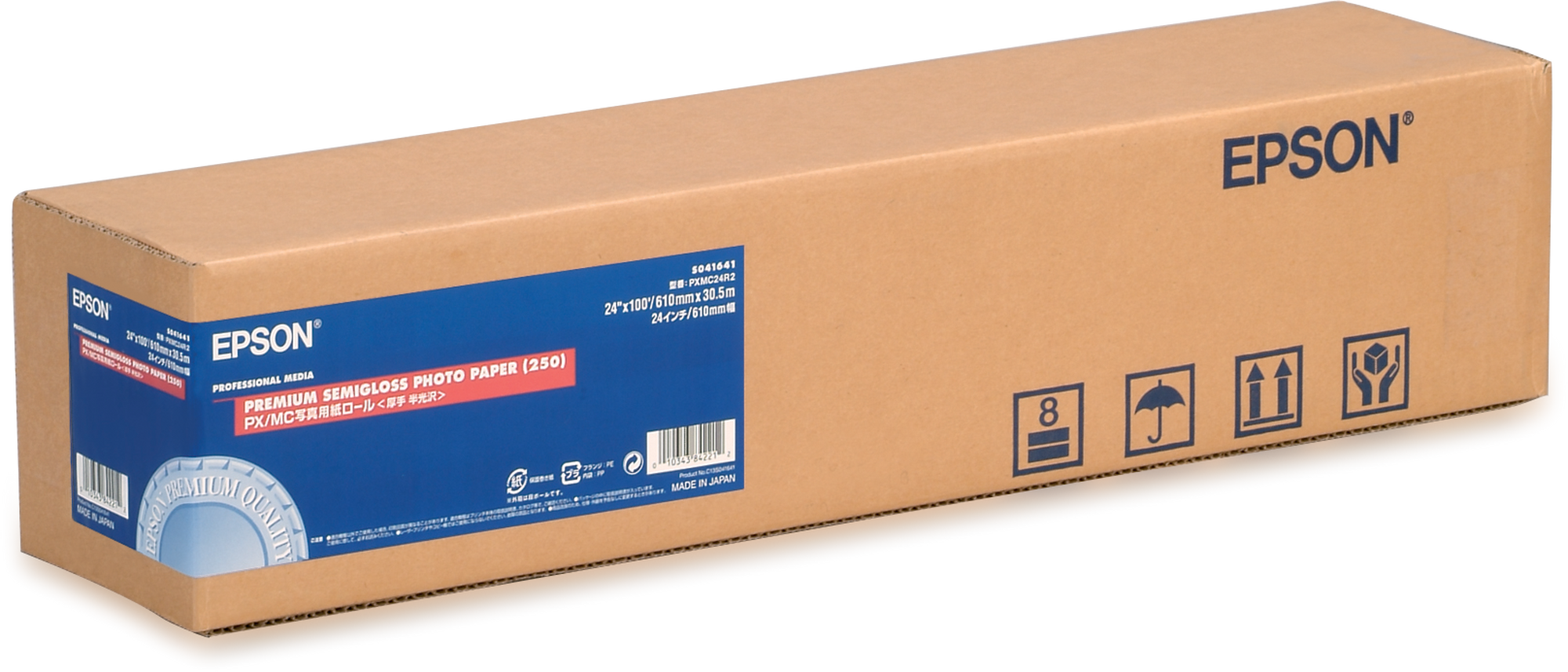 Epson Premium Semigloss Photo Paper Roll, 24" x 30,5m, 250g/m²