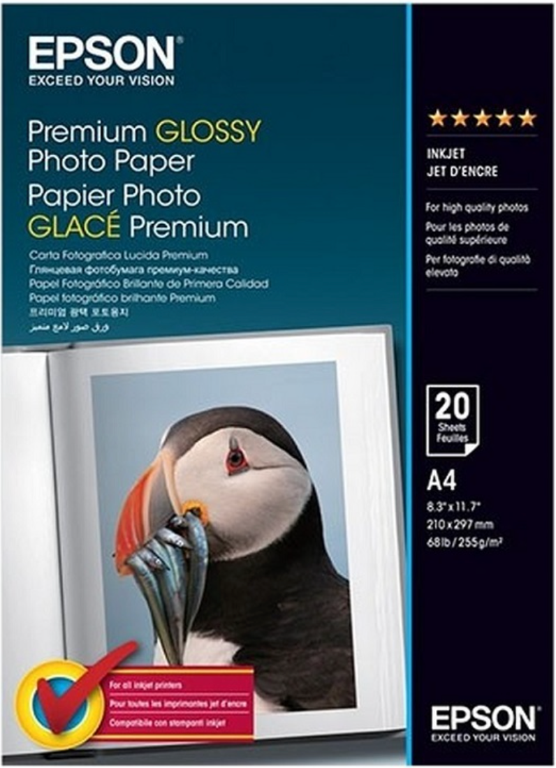 Epson Premium Glossy Photo Paper - 13x18cm, 255g/m² - 50 sheets