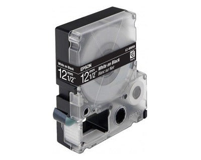 Epson Label Cartridge Vivid LK-4BWV White/Black Label Tape 12mm (9m)