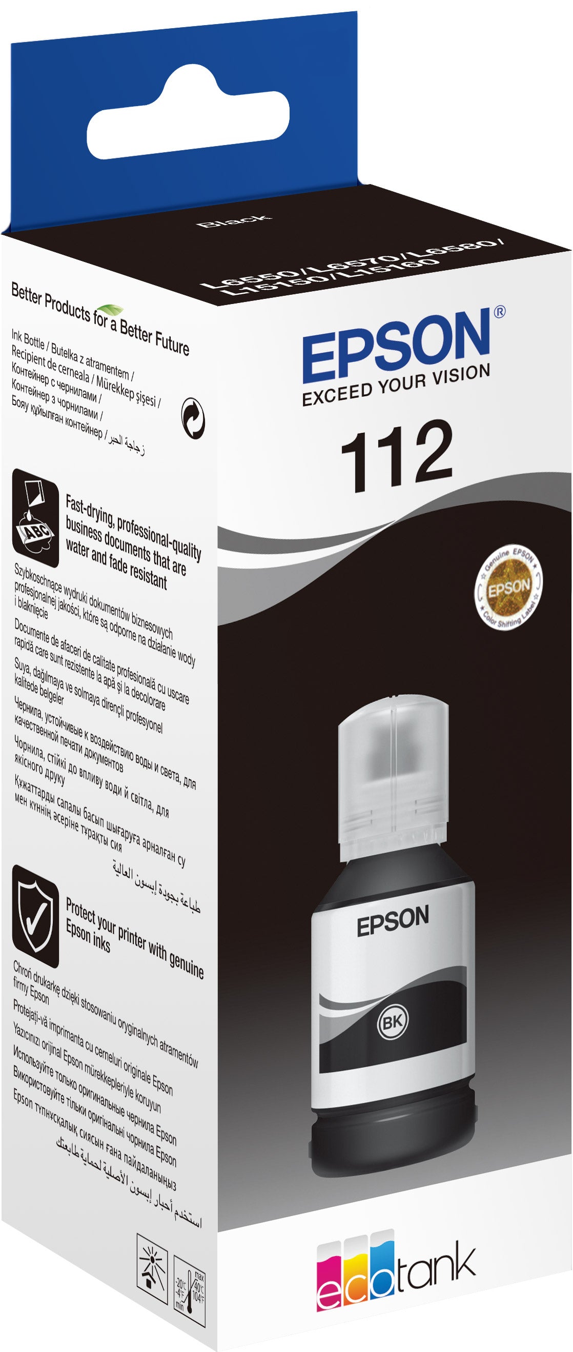 Ink 112 Black EcoTank Epson Genuine (C13T06C14A)
