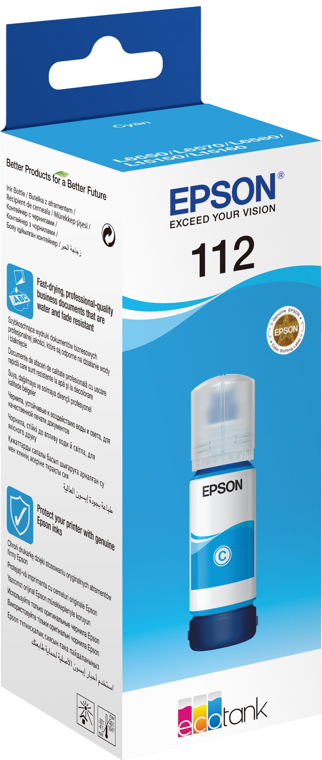 Ink 112 Cyan EcoTank Epson Genuine (C13T06C24A)