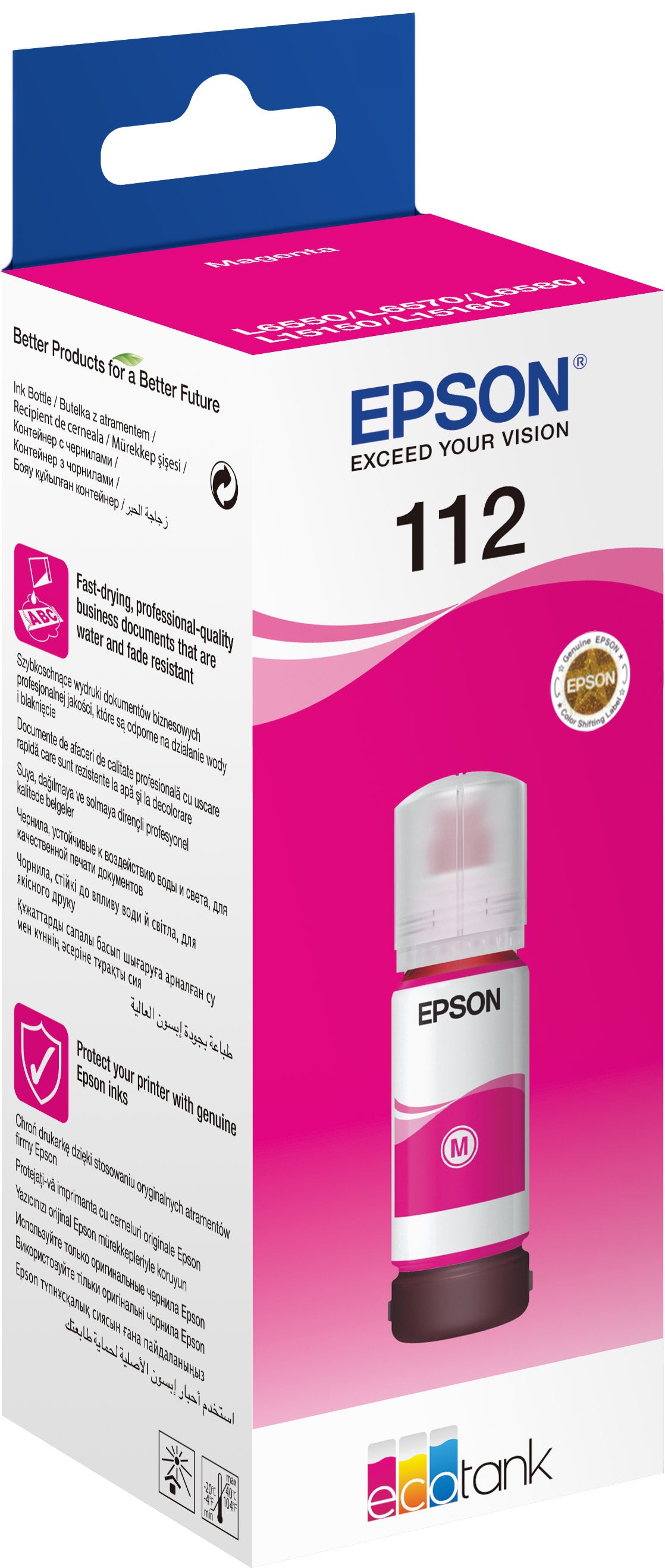 Ink 112 Magenta EcoTank Epson Genuine (C13T06C34A)