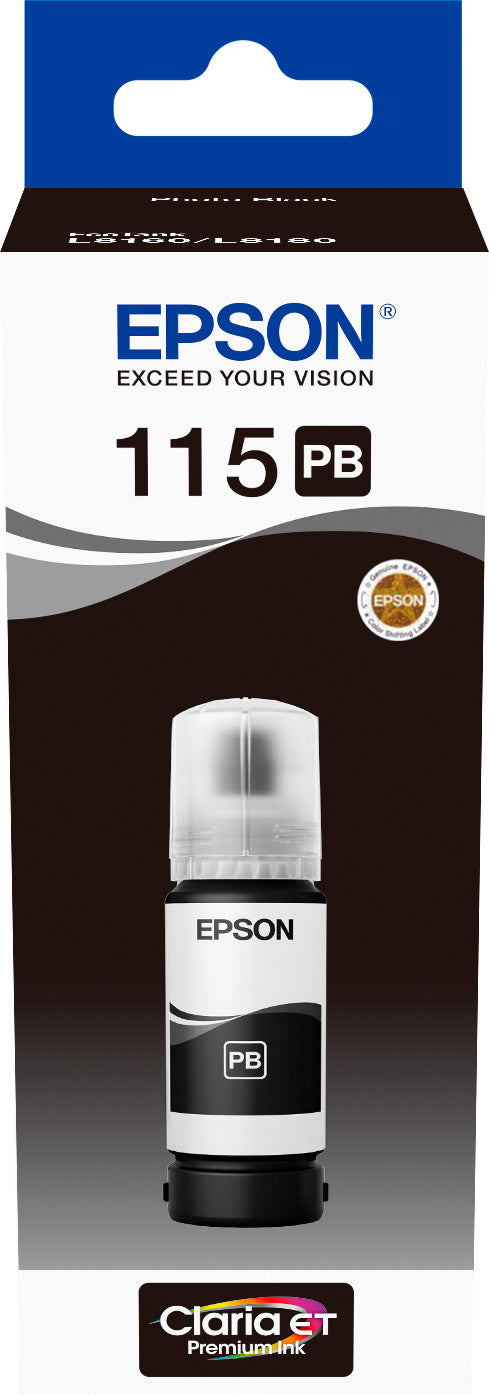 Ink 115 EcoTank Pigment Black (C13T07D14A)