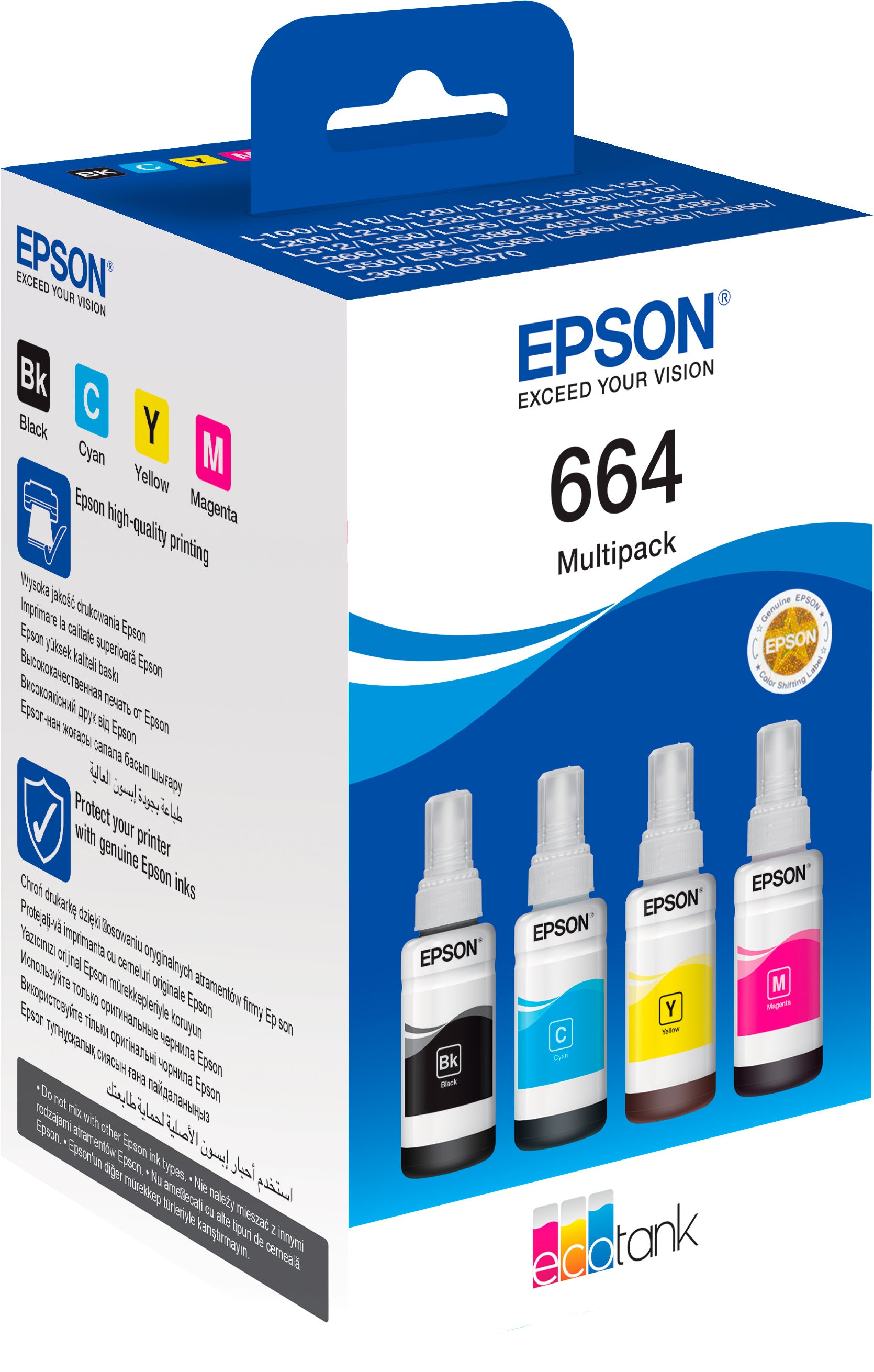 Ink T664 EcoTank 4-colour multipack