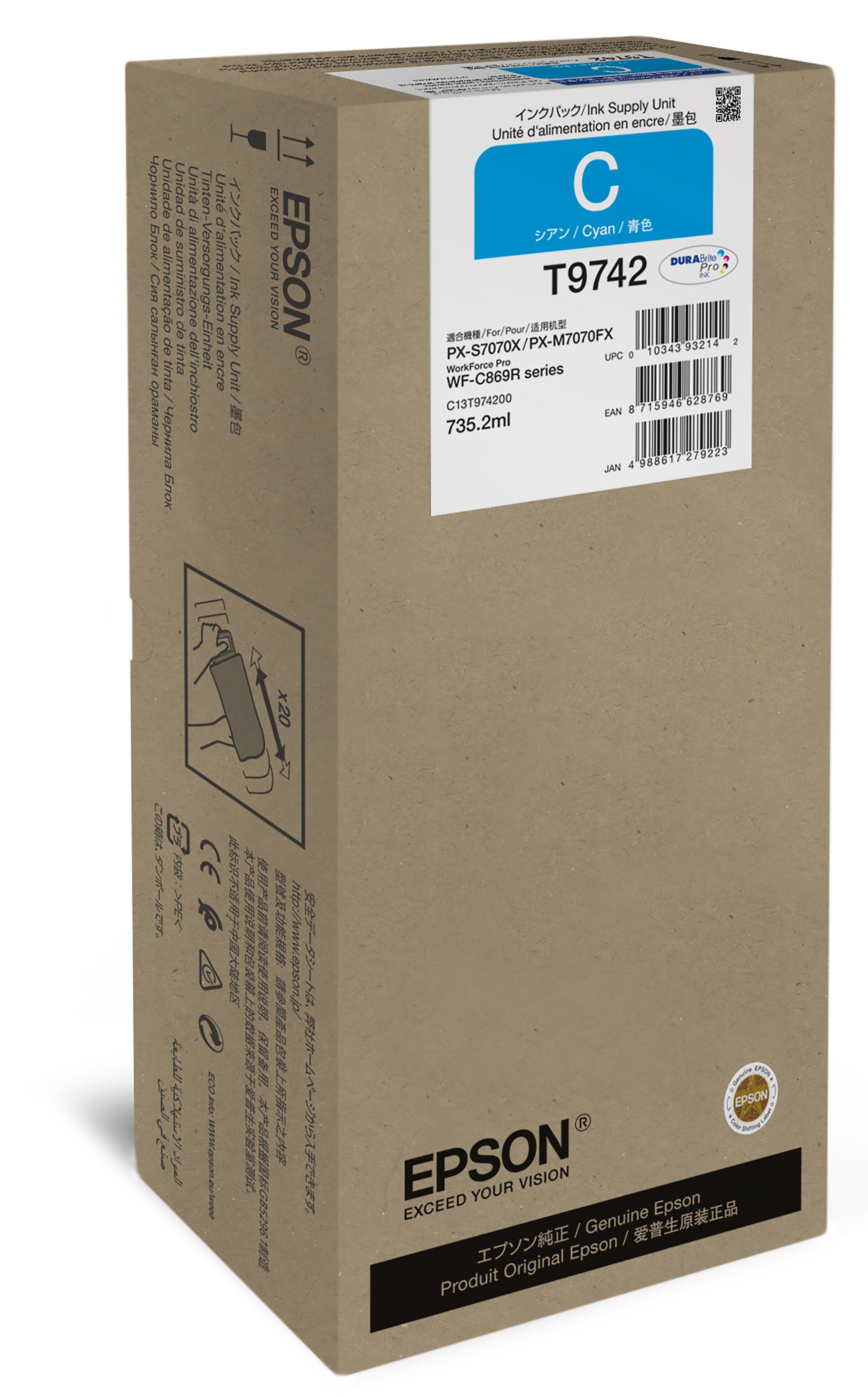 Ink Cartridge T974* XXL Cyan (C13T974200)