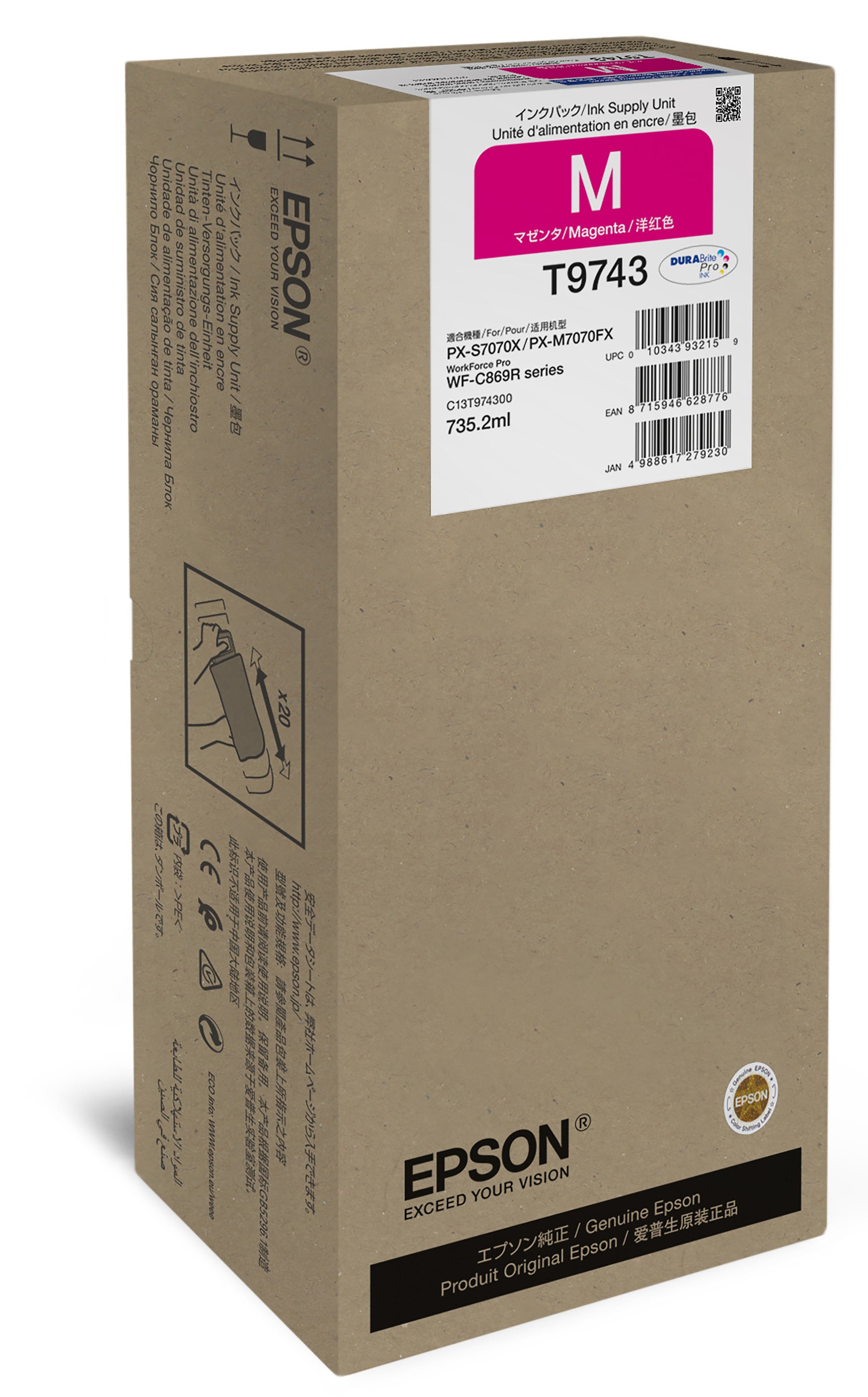 Ink Cartridge T974* XXL Magenta (C13T974300)