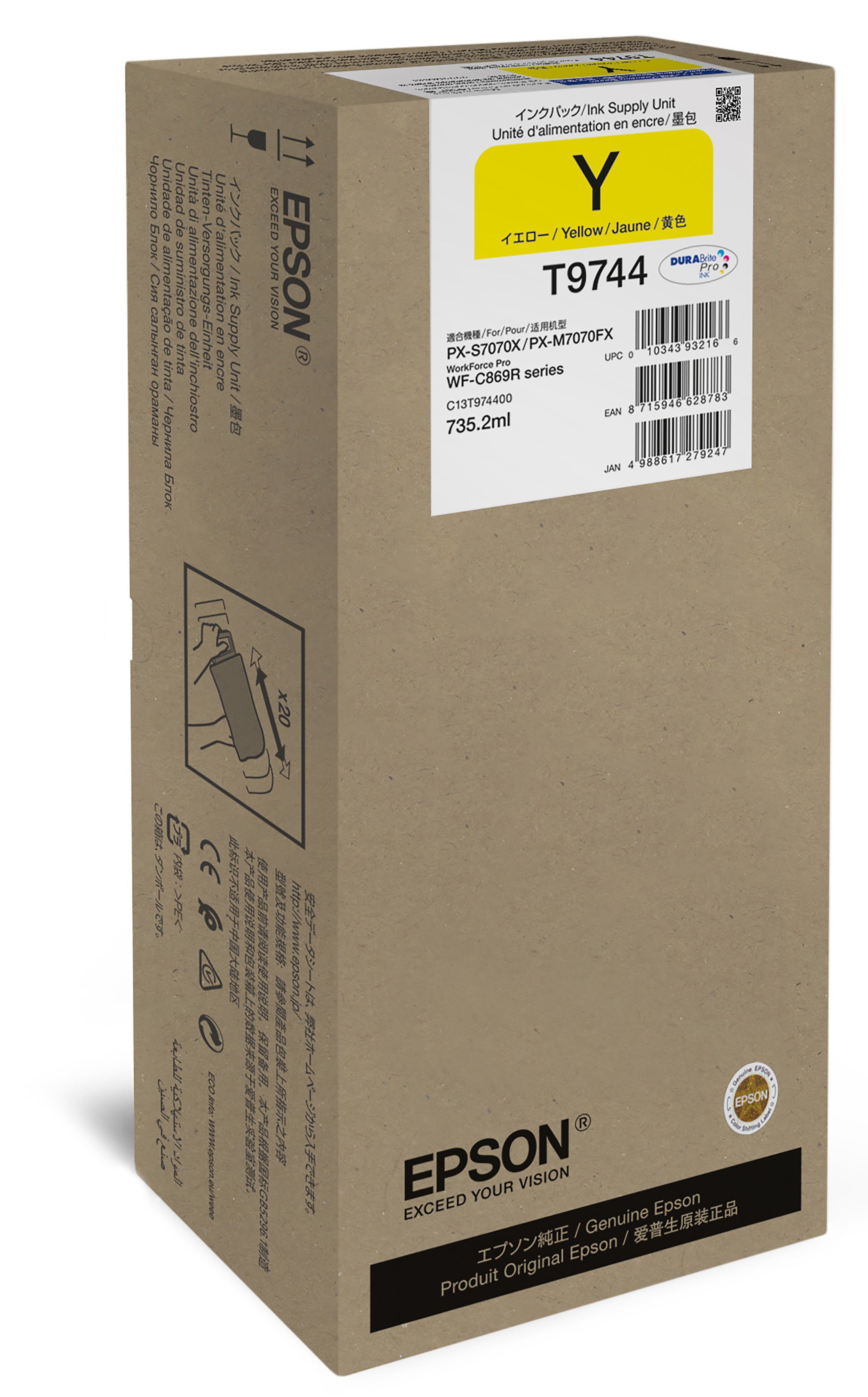 Ink Cartridge T974* XXL Yellow (C13T974400)