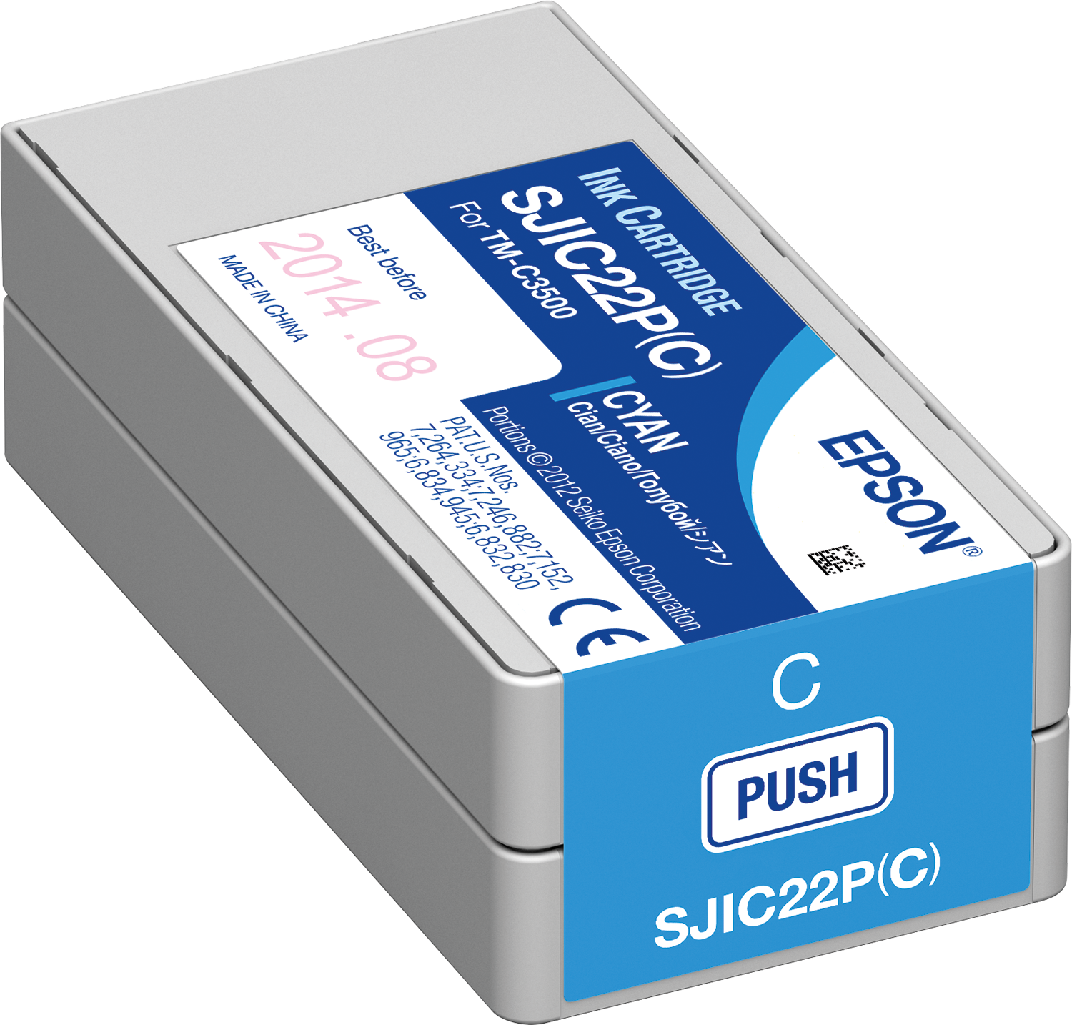 SJIC22P(C): Ink cartridge for ColorWorks C3500 (Cyan)