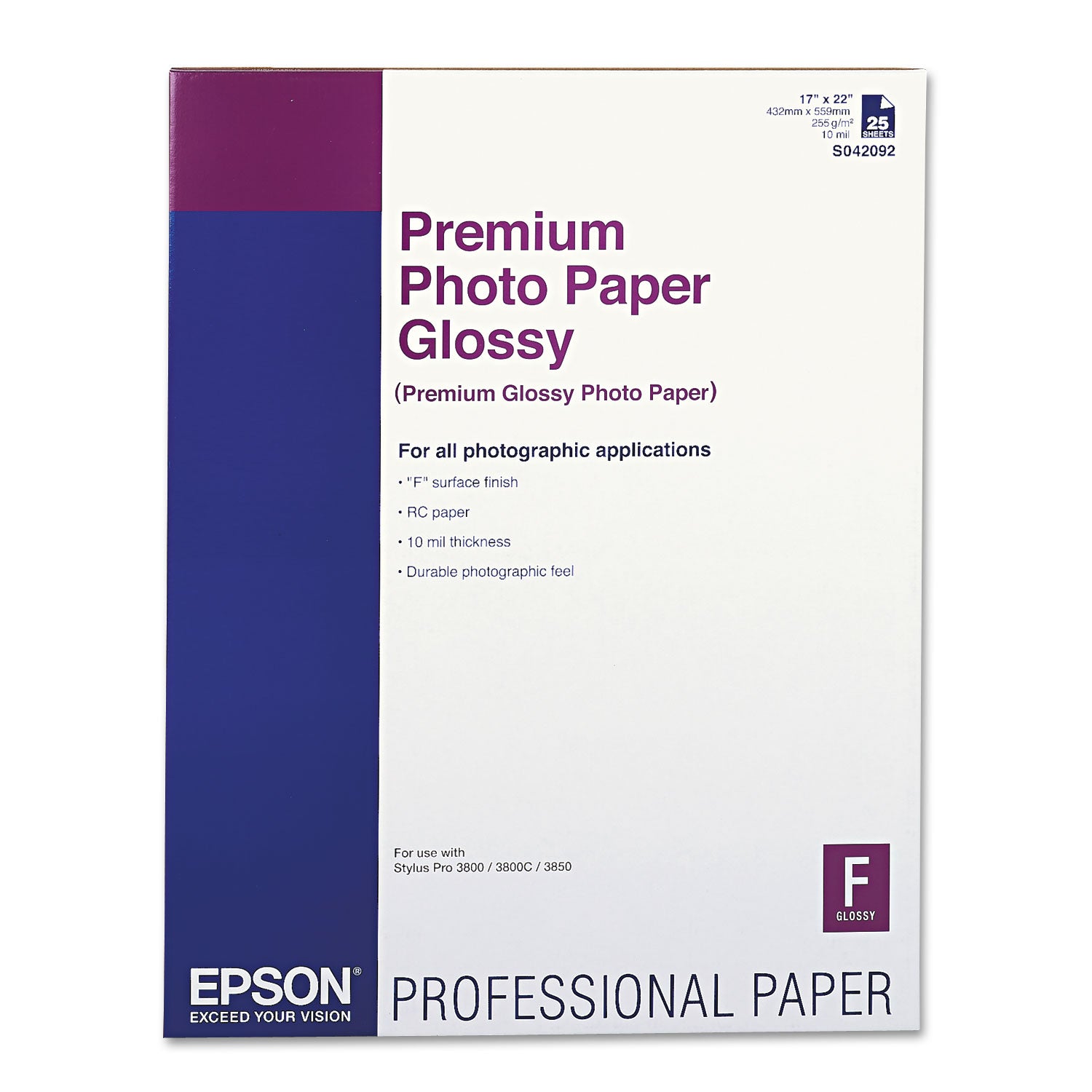 Epson Premium Luster Photo Paper - A4, 250g/m² - 250 sheets