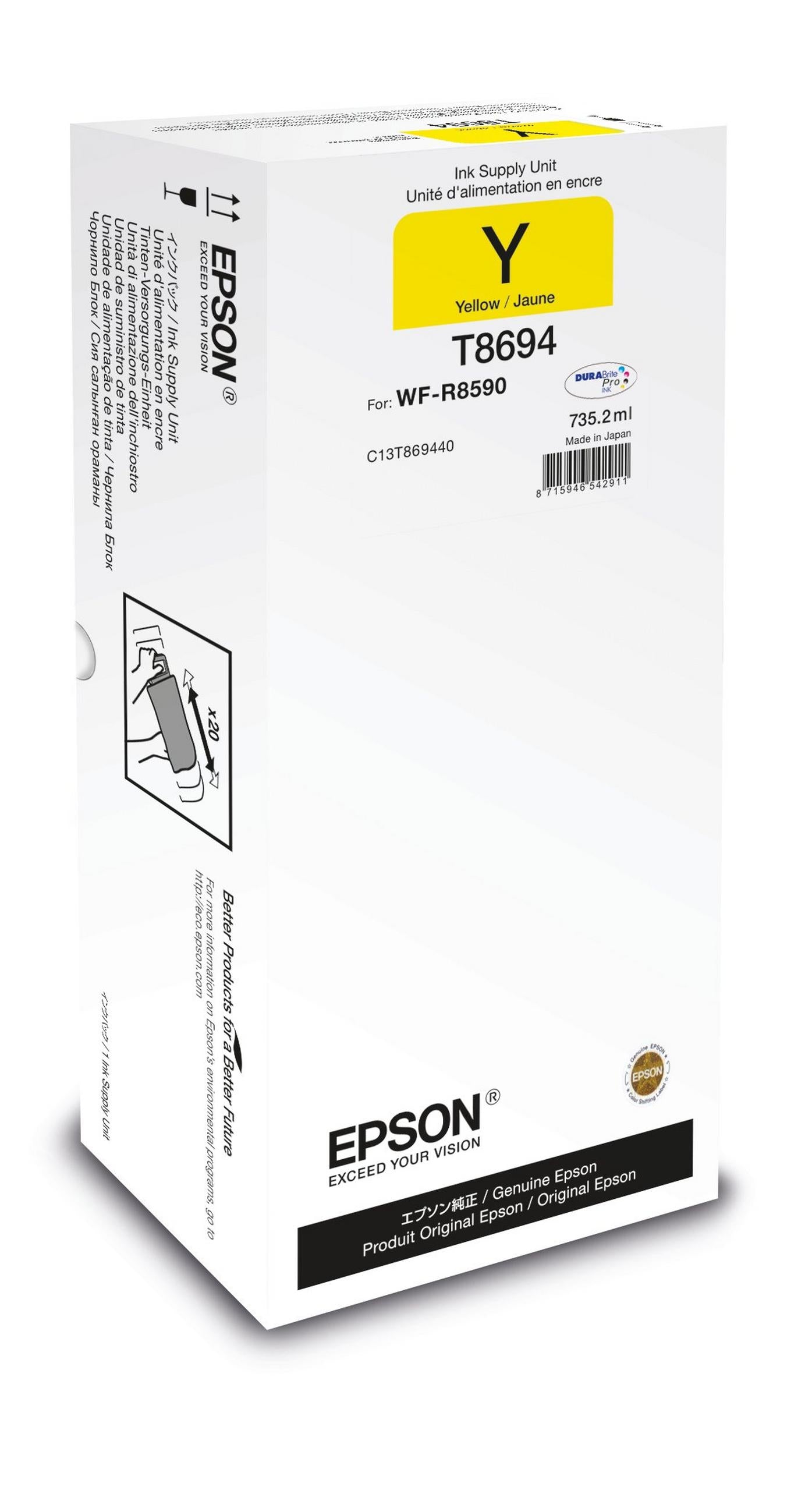 Epson WorkForce Pro WF-R8590 Yellow XXL Ink Supply Unit