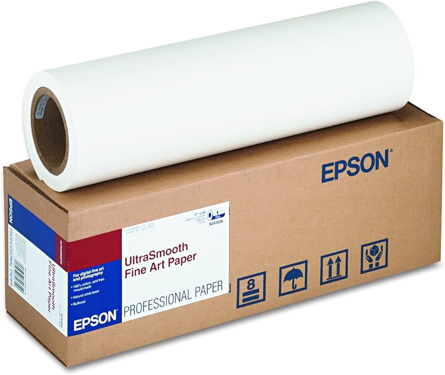 Epson Ultrasmooth Fine Art Paper Roll, 17" x 15.2m, 250g/m²