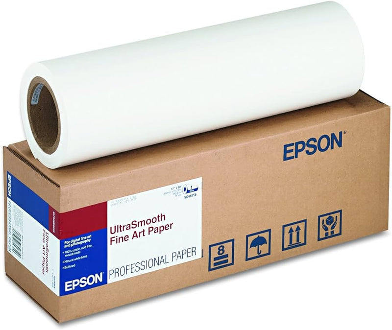 Epson Ultrasmooth Fine Art Paper Roll, 44" x 15.2m, 250g/m²
