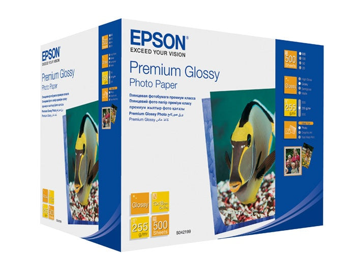 Epson Premium Glossy Photo Paper - 13x18cm, 255g/m² - 500 sheets