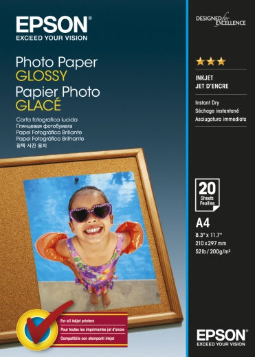 Epson Photo Paper Glossy - A4, 200g/m² - 20 sheets