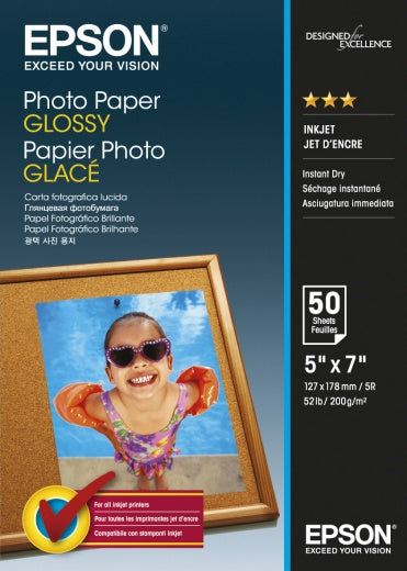 Epson Photo Paper Glossy - 13x18cm, 200g/m² - 50 sheets