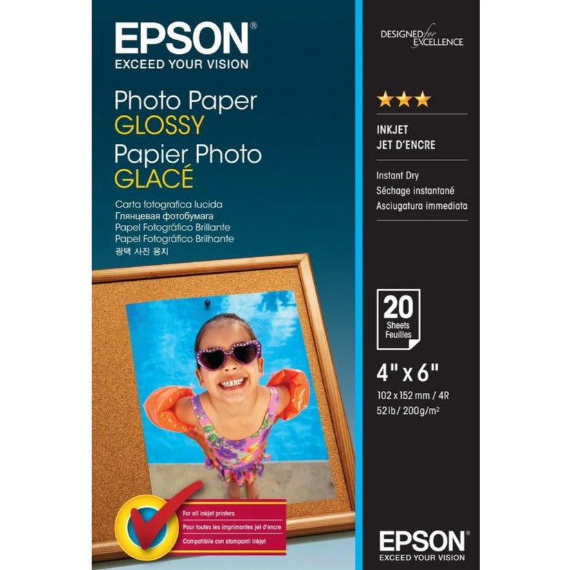 Epson Photo Paper Glossy - 10x15cm - 20 sheets (Discontinued product)