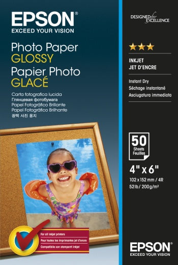 Epson Photo Paper Glossy - 10x15cm, 200g/m² - 50 sheets