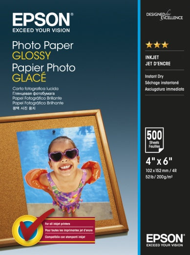 Epson Photo Paper Glossy - 10x15cm, 200g/m² - 500 sheets