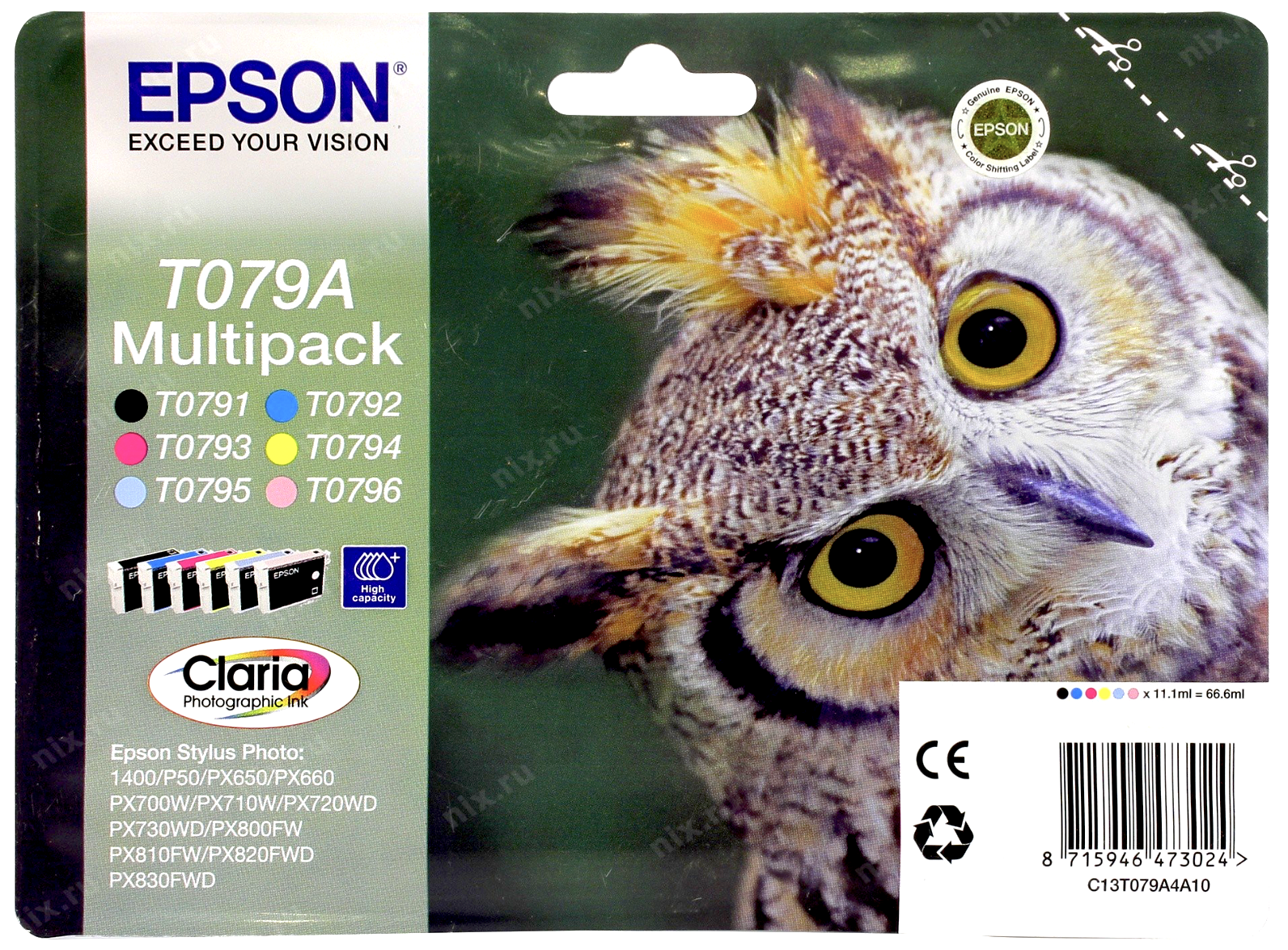 Multipack T079A Claria Photographic 6-colours Ink