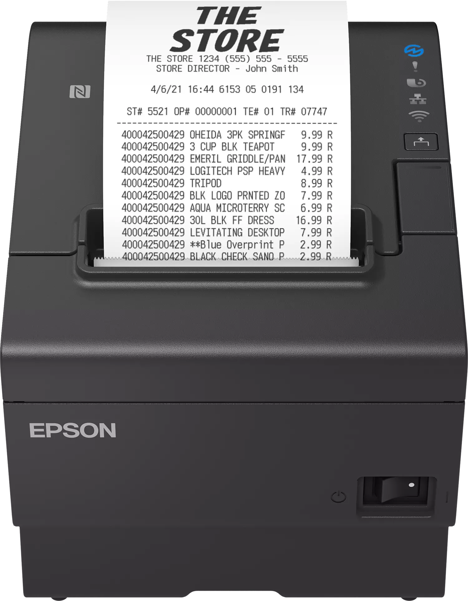 Epson TM-T88VII (112): USB, Ethernet, Serial, PS, Black