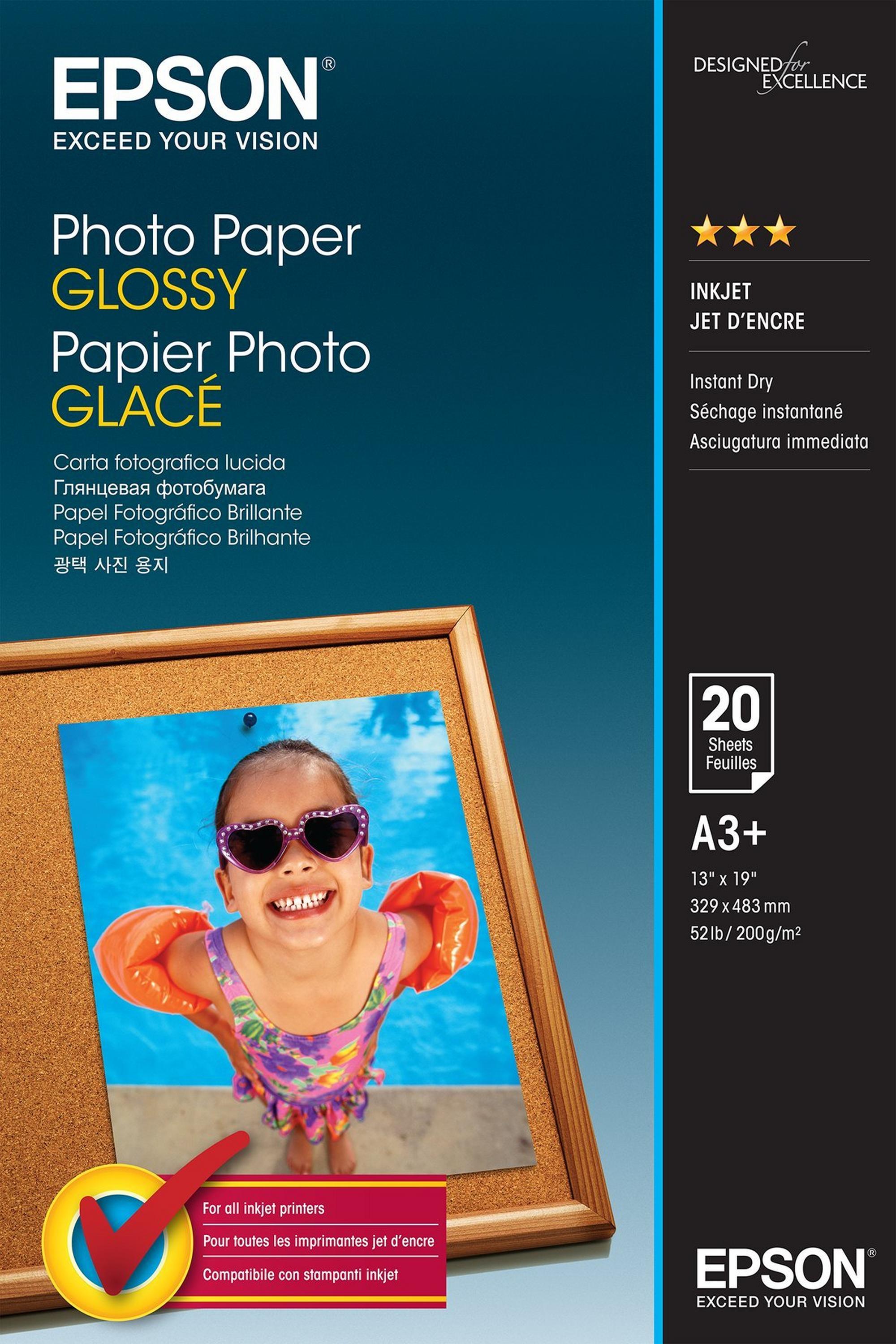 Epson Photo Paper Glossy - A3+, 200g/m² - 20 sheets