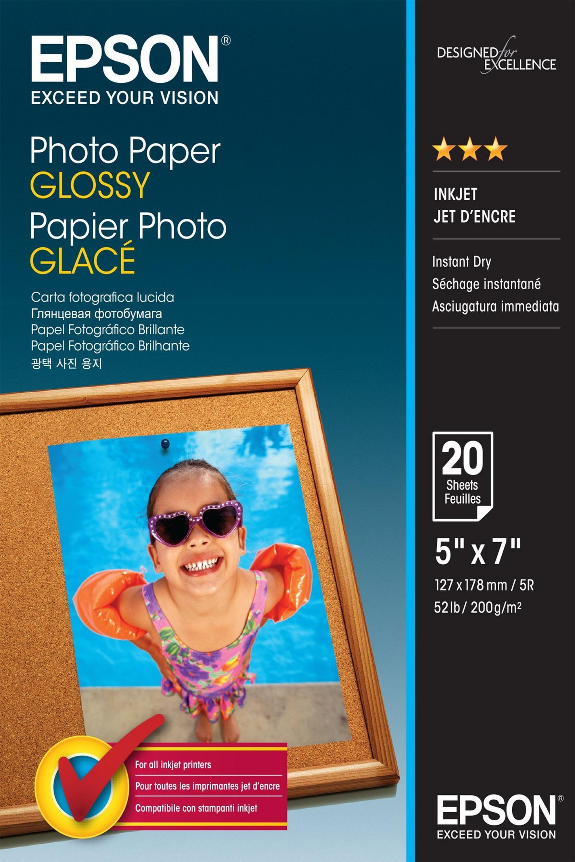 Epson Photo Paper Glossy - 13x18cm, 200g/m² - 20 sheets