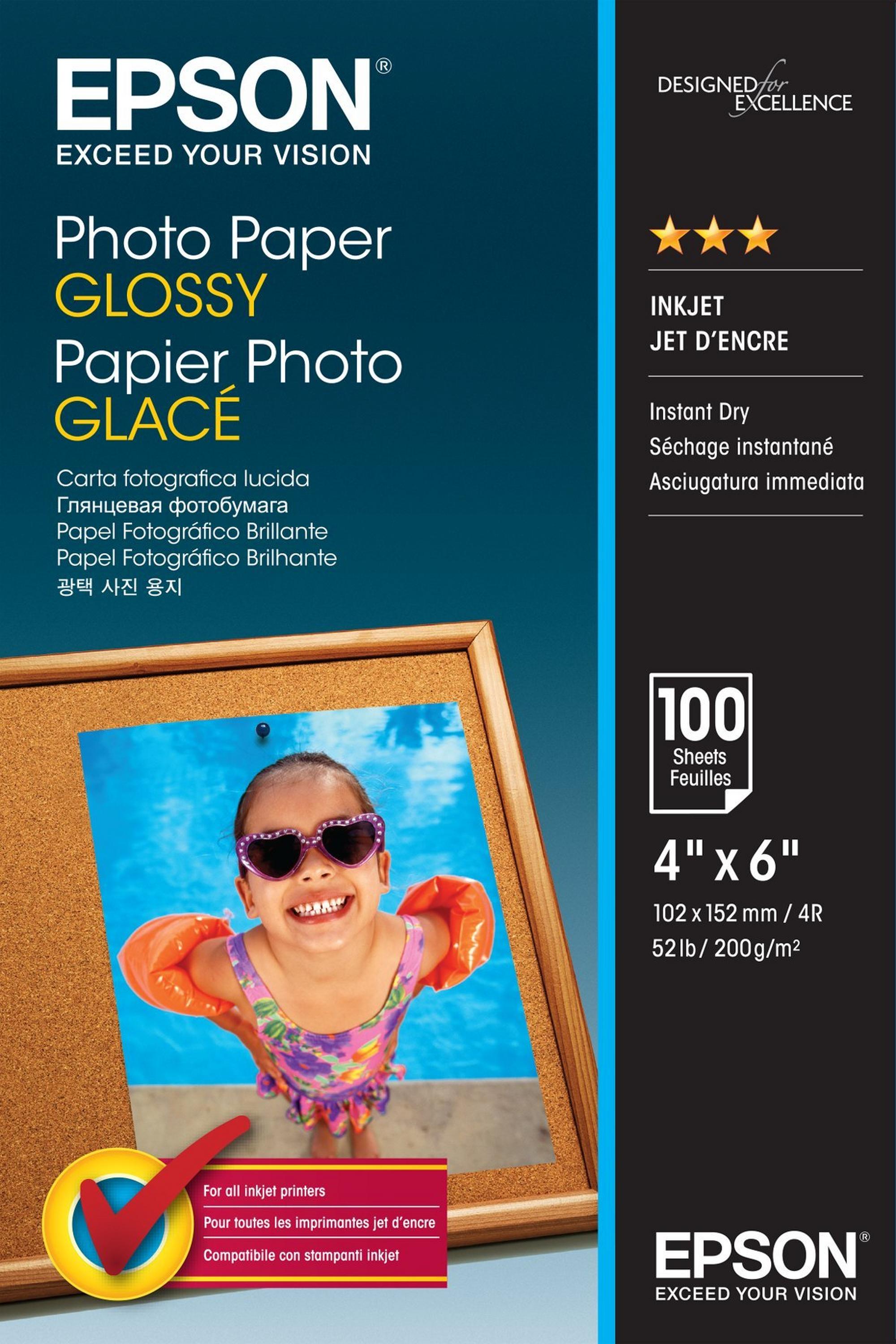 Epson Photo Paper Glossy - 10x15cm, 200g/m² - 100 sheets