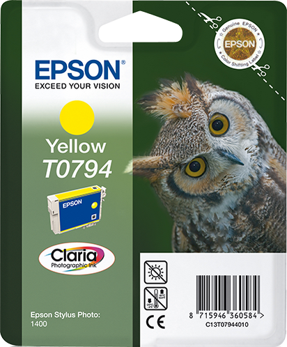 Singlepack T0794 Yellow Claria Photographic Ink