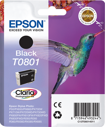 Singlepack T0801 Claria Photographic Black Ink