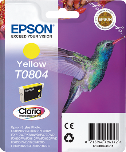 Singlepack T0804 Yellow Claria Photographic Ink