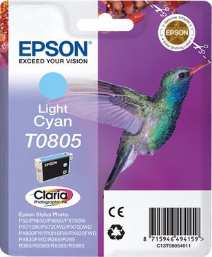 Singlepack T0805 Light Cyan Claria Photographic Ink