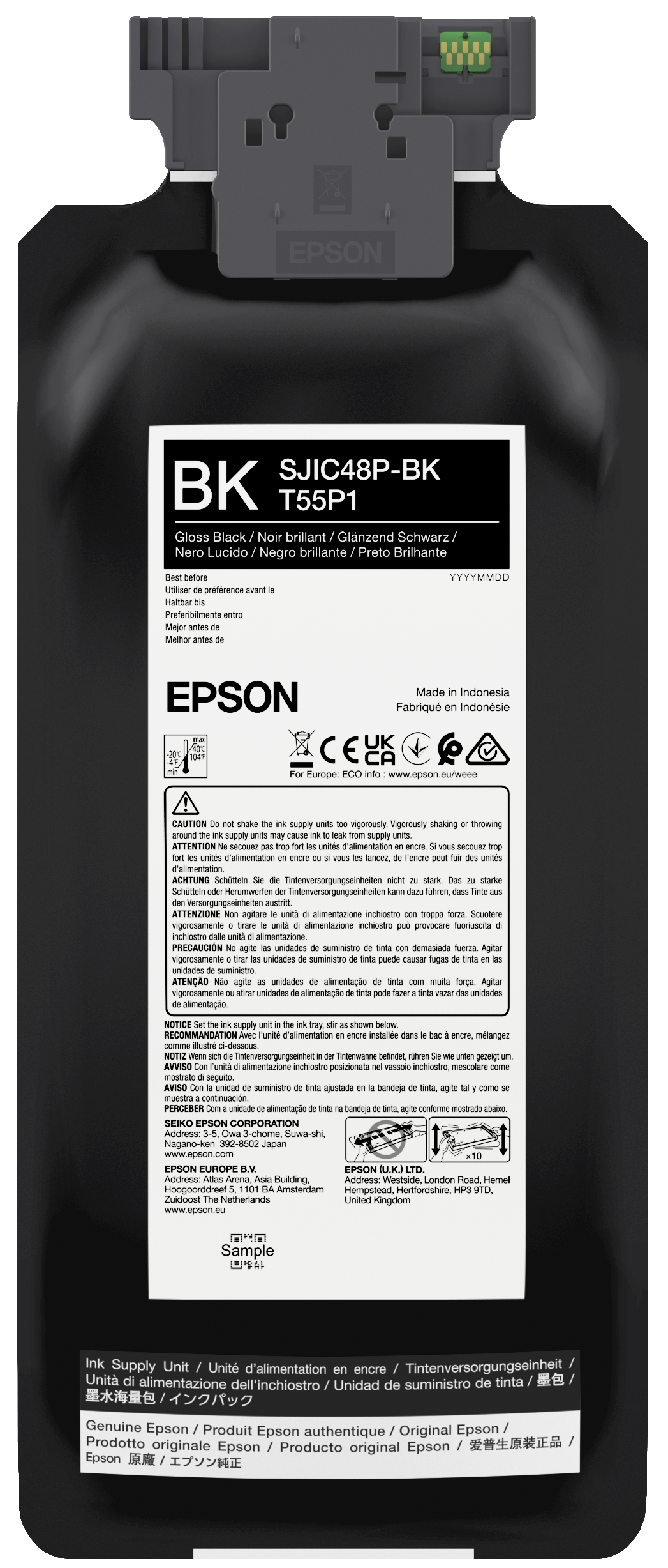 SJIC48P-BK ink cartridge for ColorWorks C8000e (Black)
