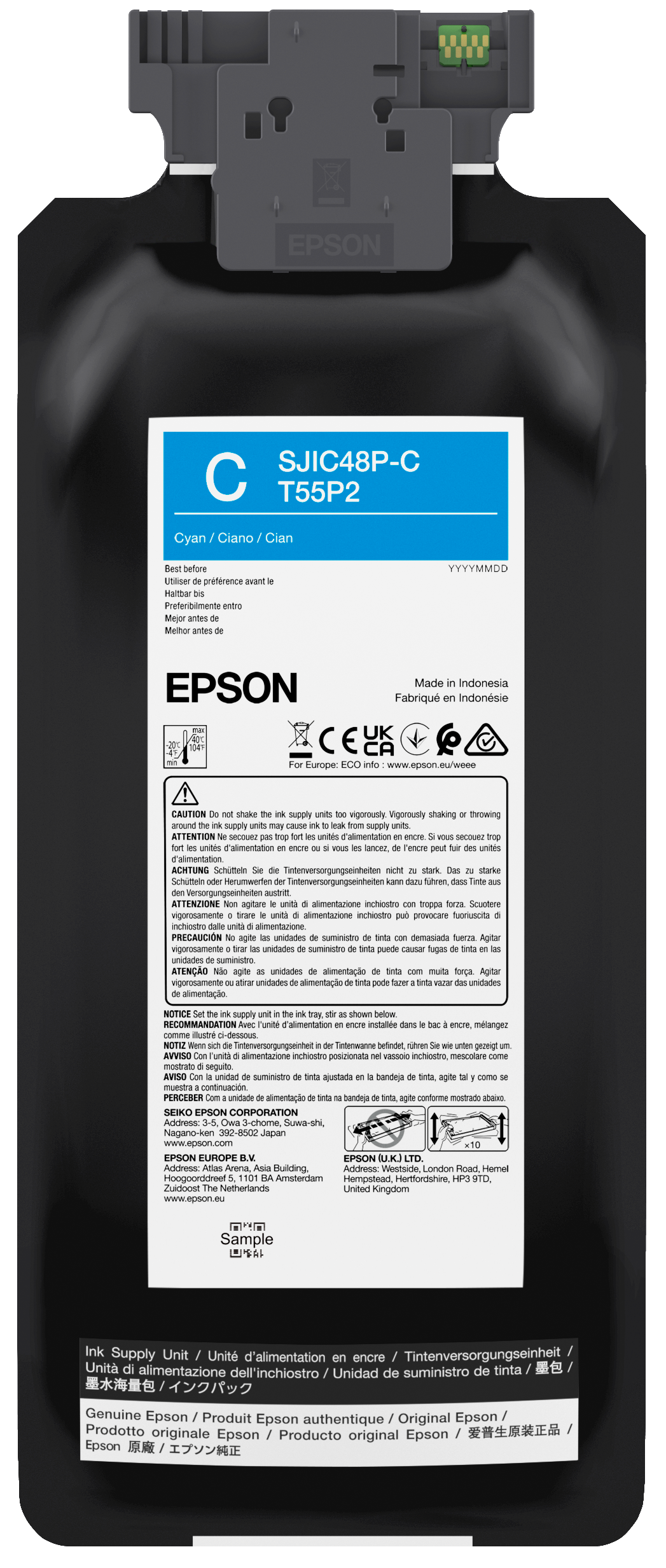 SJIC48P-C ink cartridge for ColorWorks C8000e (Cyan)