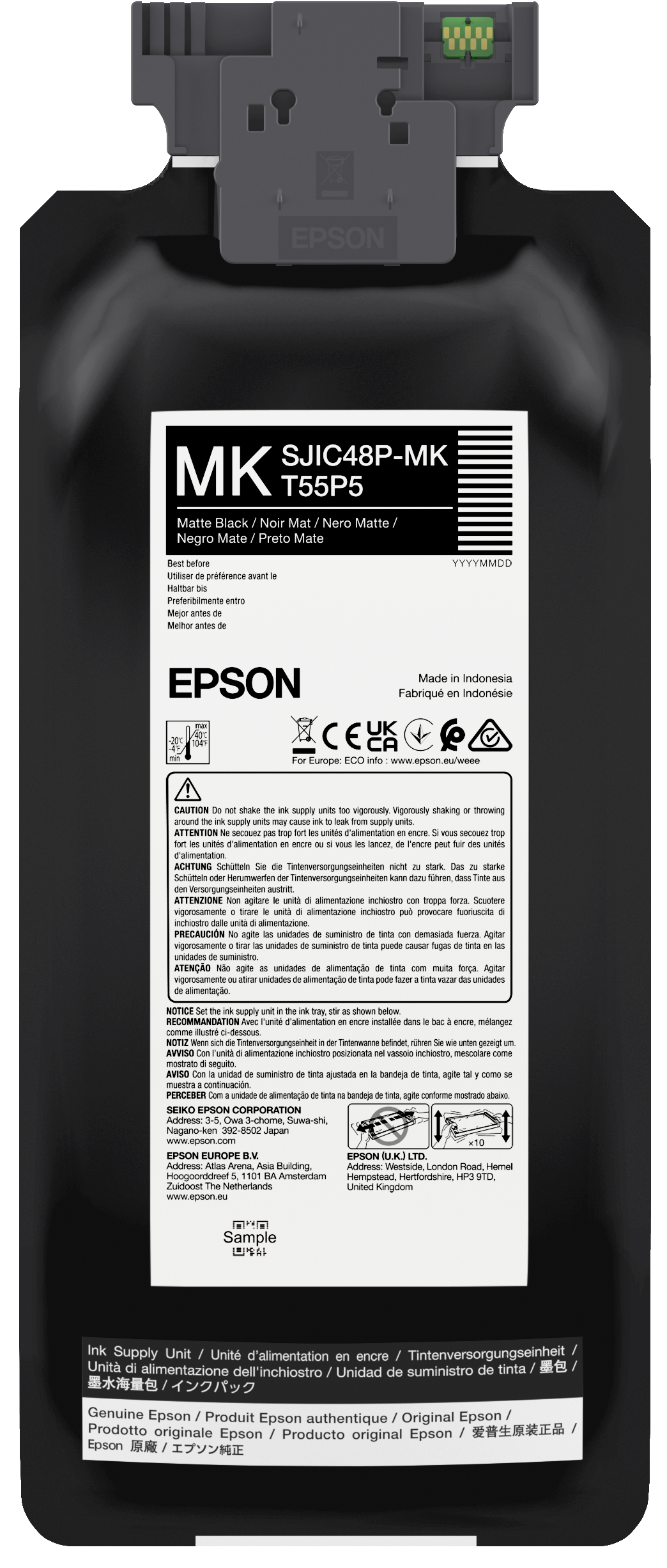 SJIC48P-MK Matt Black ink cartridge for ColorWorks C8000e