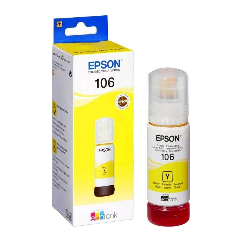 Ink 106 Yellow EcoTank Epson Genuine (C13T00R440)