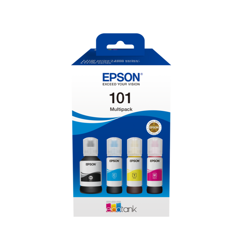 Ink 101 EcoTank 4-colour Multipack Epson Genuine (C13T03V64A)