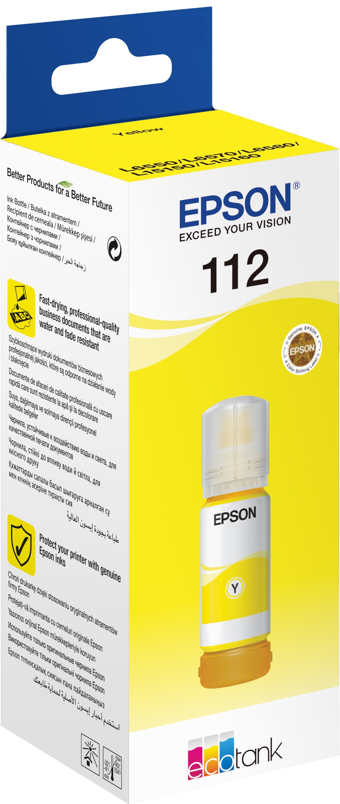 Ink 112 Yellow EcoTank Epson Genuine (C13T06C44A)