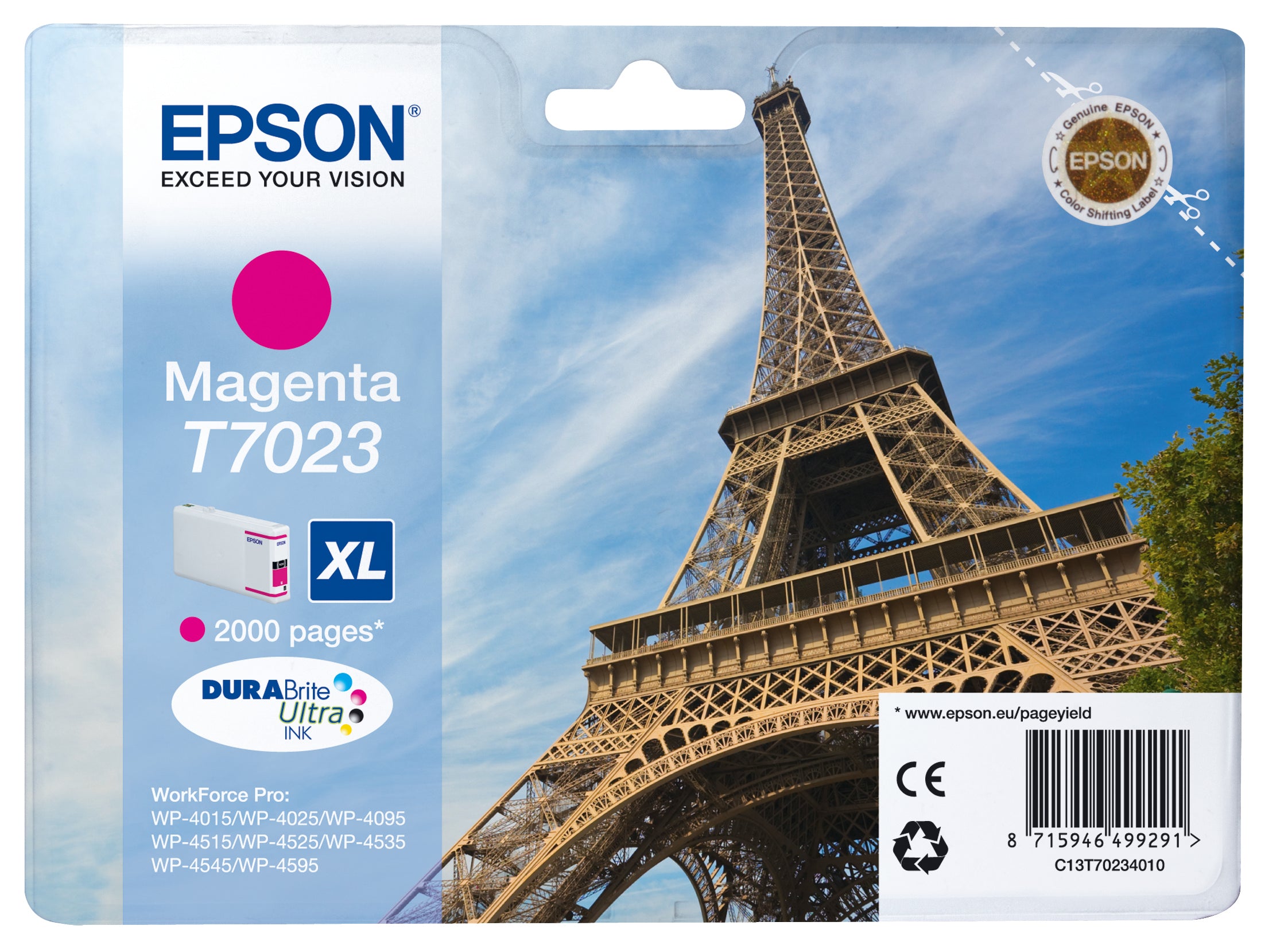 Ink Cartridge T702* XL Magenta 2k (C13T70234010)