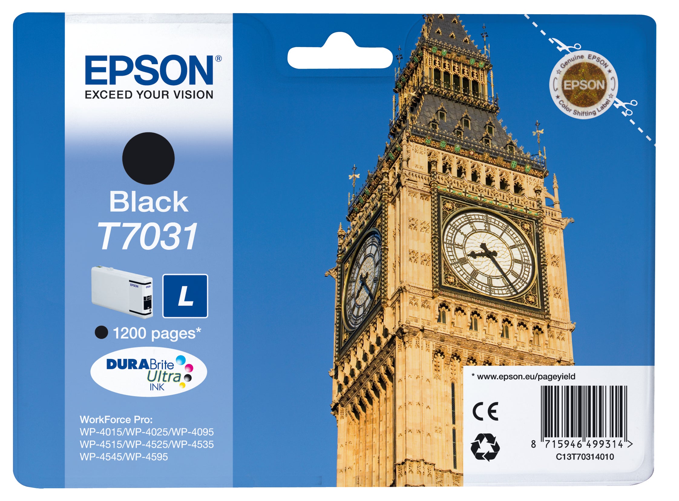 Ink Cartridge T703* L Black 1.2k (C13T70314010)